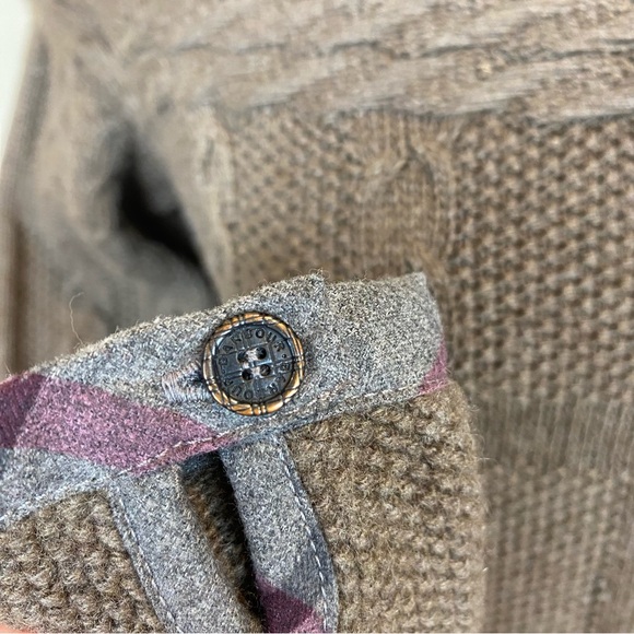 Barbour Etal Sweater Dress Winter Tartan Merino Wool/Cashmere Blend Size 6 Brown - Picture 4 of 14